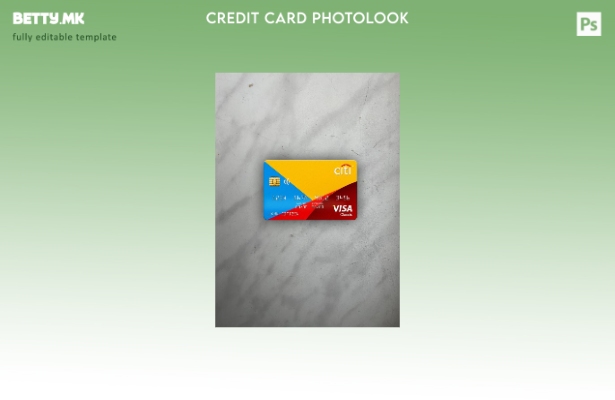 модерен стил Холандски Ситибанк виза класичен шаблон за фото изглед на картичкат